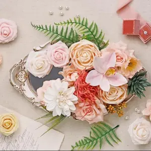Artificial Flower Box, 1/2 Counts Romantic Faux Flower Box, Artificial Daisy Flower, Decorative Flower for Gift Box Decoration, DIY Decoration, Wedding Decoration, Decorative Artificial Flowers