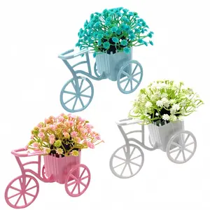 3pcs Artificial Flower Set Mini Potted Flowers, Creative Home Decor for Living Room, Kitchen, Bedroom, Desk Organizer, No Maintenance