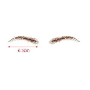 Women's Handmade Crocheted Human Hair Eyebrow Extensions - Light Brown Real Hair, Lace-Based, Waterproof | Zebaish Wigs & Extensions