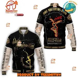 Dave Matthews Band Varsity Jacket, Rock & Roll Hall of Fame Bomber, Retro Music Streetwear, Collector Gift for Fans
