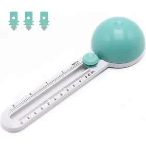 4Pcs Craft Circle Cutter,Circular Cutter,Compass Circle Cutter for Paper Circular Cutting Tool (1 Green Circle Cutting Tool and 3 Blades),Hand Tools Kits,Springtok