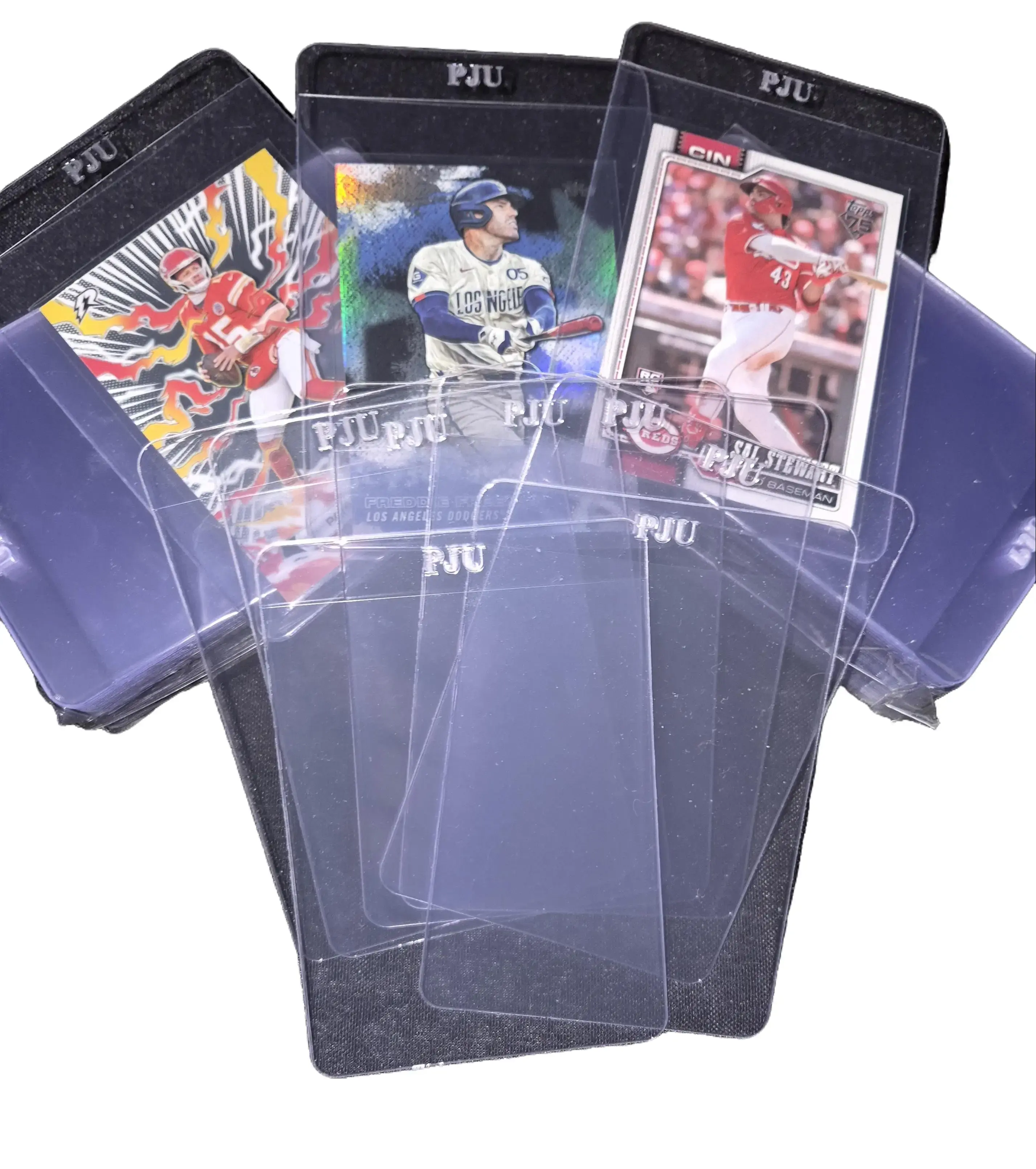 PJU Semi-Rigid Baseball Card Sleeves - Protective Clear Plastic Sleeves - Ideal for sending your cards in for grading