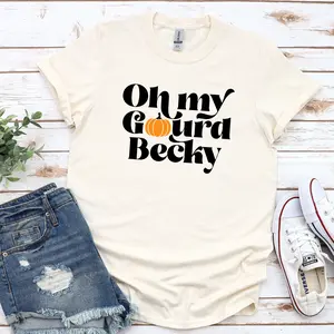 Oh My Gourd Becky Graphic T-Shirt - Unisex Relaxed Fit Soft Print Tee, 100% Cotton, Casual Wear