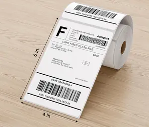 4x6 Direct Thermal Shipping Labels – 250/Roll, 2 Rolls (500 Total) – Perforated, Strong Adhesive