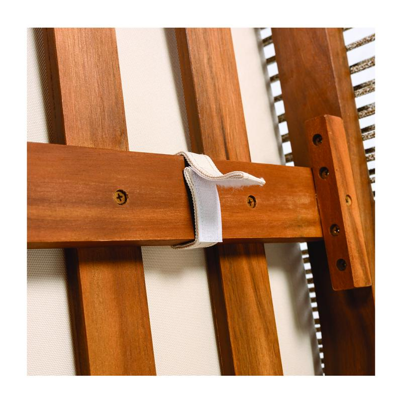 Premium Acacia Wood Outdoor Club Chair Curved Tub Design with Woven Rope Accents Water Resistant Cushions All Weather Slat Construction