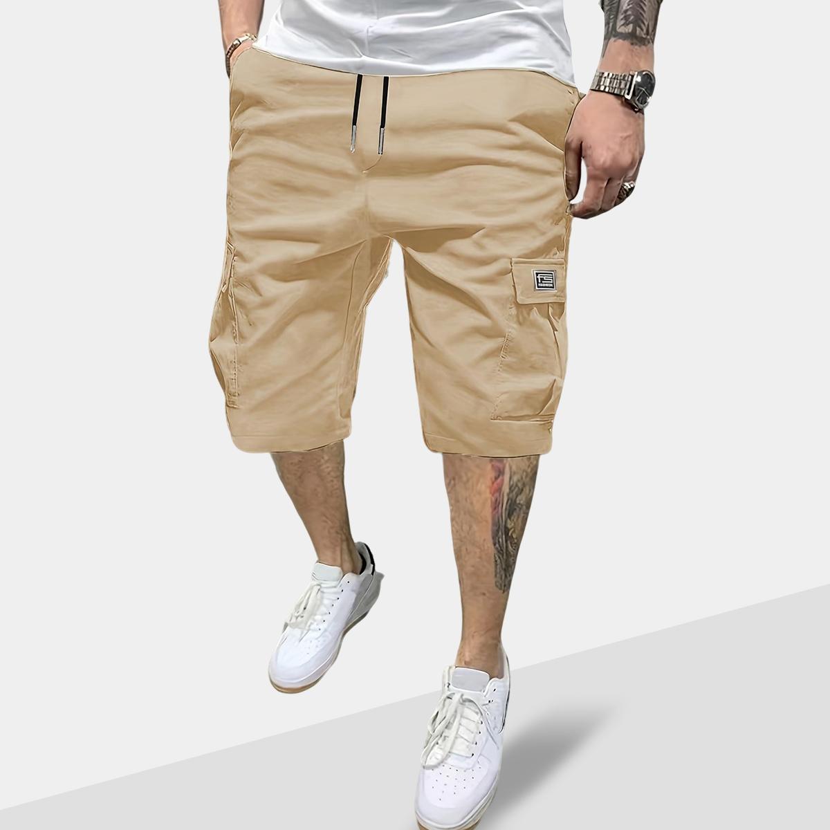 Summervibes-Men’s Summer Cargo Shorts – “Fashion” Label, Multiple Pockets, Utility Work Bottoms, Lightweight Breathable Casual Hiking Shorts, Outdoor Army-Style Combat Shorts, Loose Fit for Everyday Wear,summervibes