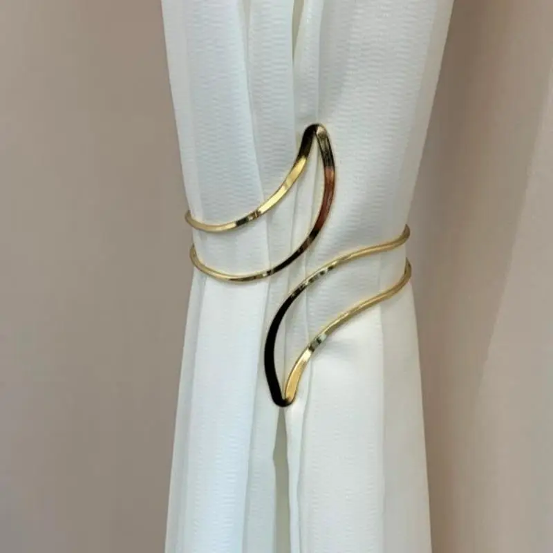 1 Piece Moon Design Curtain Buckle, Round Hollow Out Decor Curtain Strap Tieback, Curtain Accessories