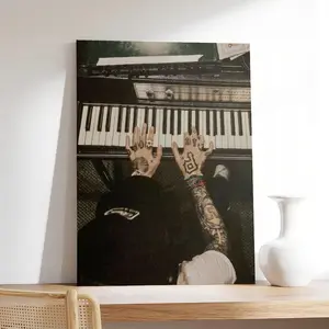 Vintage Mac Miller Piano Poster, Tribute Mac Miller Poster, Music Lovers Poster, Gift For Fans(Poster only (unframed)) Decor Kitchen