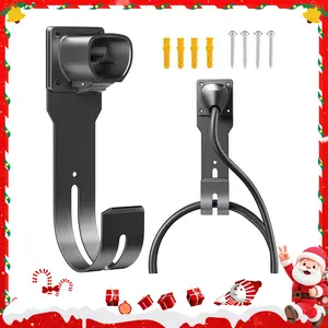 LJH Tesla Charger Holder-Mount ABS Material Waterproof Wall Mount for Model X/Y/3/S Easy Installation Indoor/Outdoor Use Cable Organizer