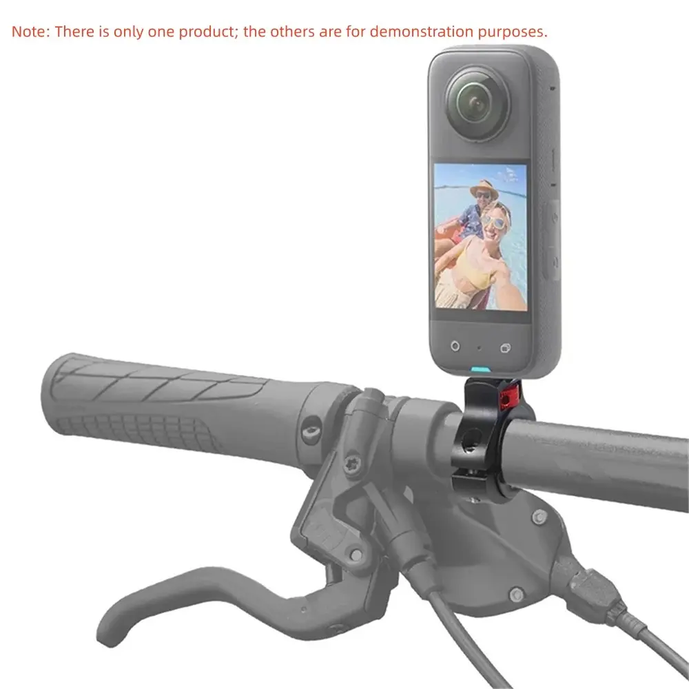 Motorcycle Bicycle Handlebar Holder, Motorcycle Accessory, 1/4 Screw Bike Seat Post Clamp, Compatible with Gopro 12 11, Insta360 X3, GPS Phone Mount, Bike Motorcycle Accessories