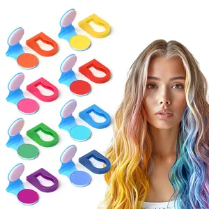 1 Set Hair Power 8 Colors Temporary Hair Dye Powder Haircare for Girls Kids, Washable Hair Chalk Gifts for Halloween Christmas Birthday Party Cosplay Hair DIY
