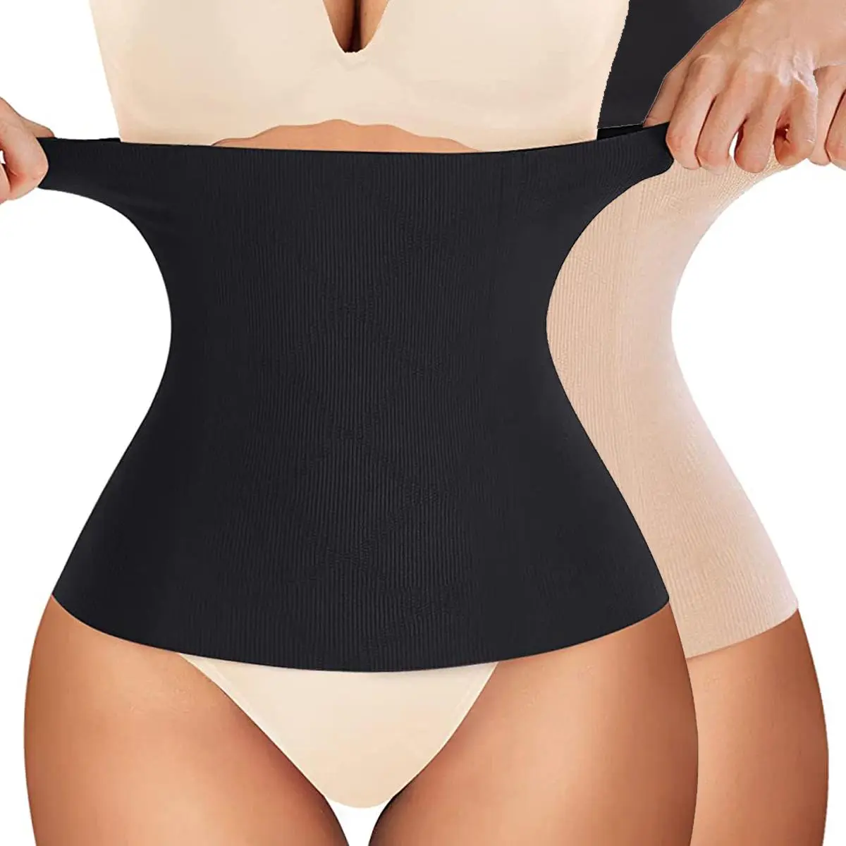 Women's High-Waist Faja Body Shaper Waist Trainer - Firm Body-Fitting Waistband, Tummy Control Cincher Corset, Belly Binder, All-Season Casual Compression Underwear