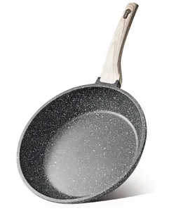 Nonstick Granite Frying Pan 11 Inch Skillet with PFOS & PFOA Free Coating Induction Compatible Easy to Clean Even Heat Distribution Eco Friendly Stone Cookware for Healthy Cooking Oil Stainless Steel
