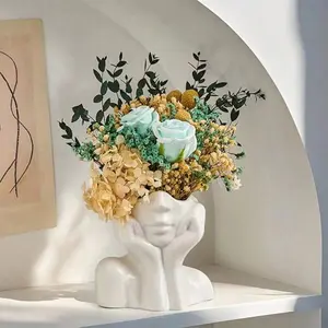 Silicone Mold Face Succulent Flower Vase DIY Resin Craft, Soap Wax Plug-In Decoration, Handmade Art Supply, Handmade Crafts, Home Decor Accessory