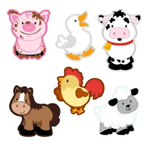 3 1/2" - 5" Farm Animal Cardstock Bulletin Board Cutouts - 48 Pc.