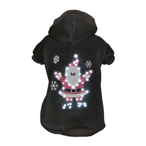 Pet Life LED Lighting Juggling Santa Hoodie Pet Costume