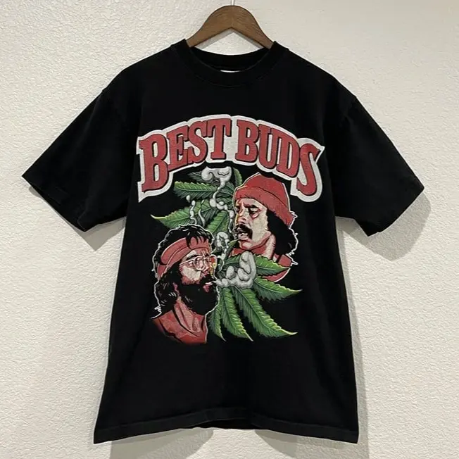 Cheech Chong Shirt Adult Black Best Buds Mens T-Shirt