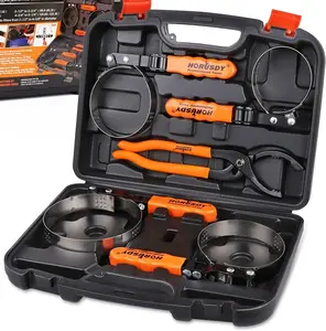 5-Piece Standard Oil Filter Swivel Wrench Set, 2-3/4" - 5-1/4"(68.85-133.35mm), 12" Adjustable Oil Filter Pliers, Adjustable Oil Filter Removal Tool