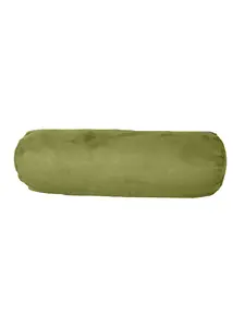 HomeRoots 478978 8 x 20 in. Bolster Zippered Microsuede Solid Color Bolster Pillow, Moss Green