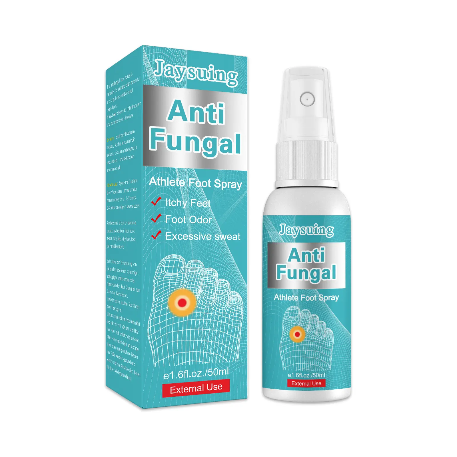 Foot Spray - Plantar Moisturizing Deodorant for Odor Control & Dry Feet Care, Natural Foot Sanitizer with Antifungal Properties, Foot Sanitizer Spray,for Foot & Shoe Freshness