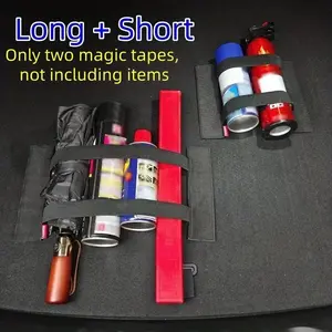2pcs Car Trunk Storage Box, Magic Tape, Car Accessories Organizer, Universal Fit, Large and Small Sizes