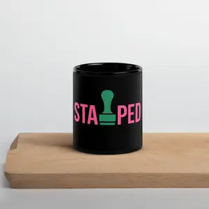 Black "STAMPED"Glossy Notary Mug
