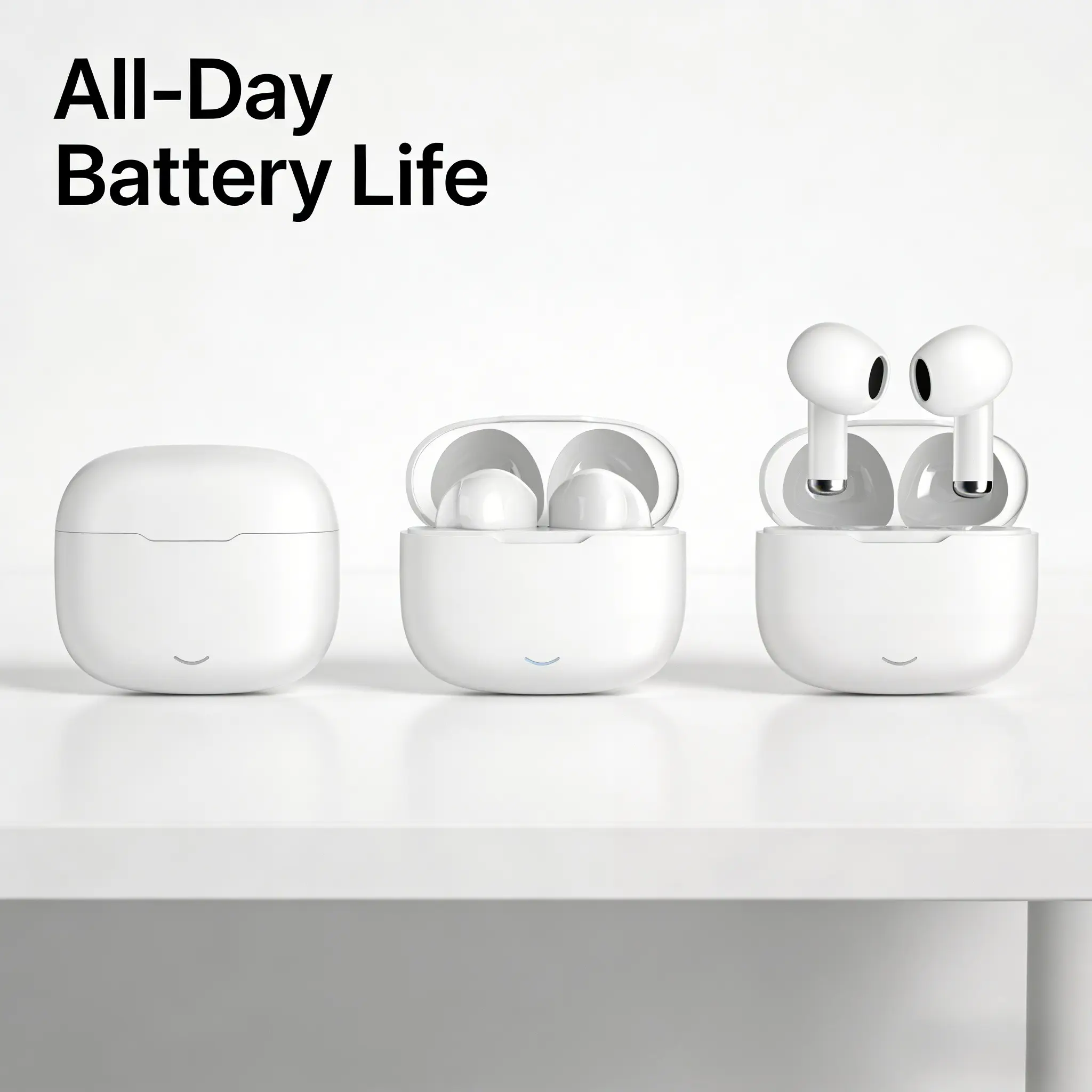 Wireless Earbuds with Noise Cancelling, Hi-Fi Stereo Sound, Touch Control, Suitable for Sports, Compatible with Android/iOS, Wireless Earphones, Noise Cancellation Headphones