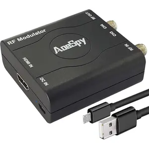 Hdmi rf modulator coax adapter vhf converter wantenna ant inout for ps4 xbox gaming laptop fire tv stick roku bluray player chromecast dvr hd digital video to analog female f type coaxial ntsc tv
