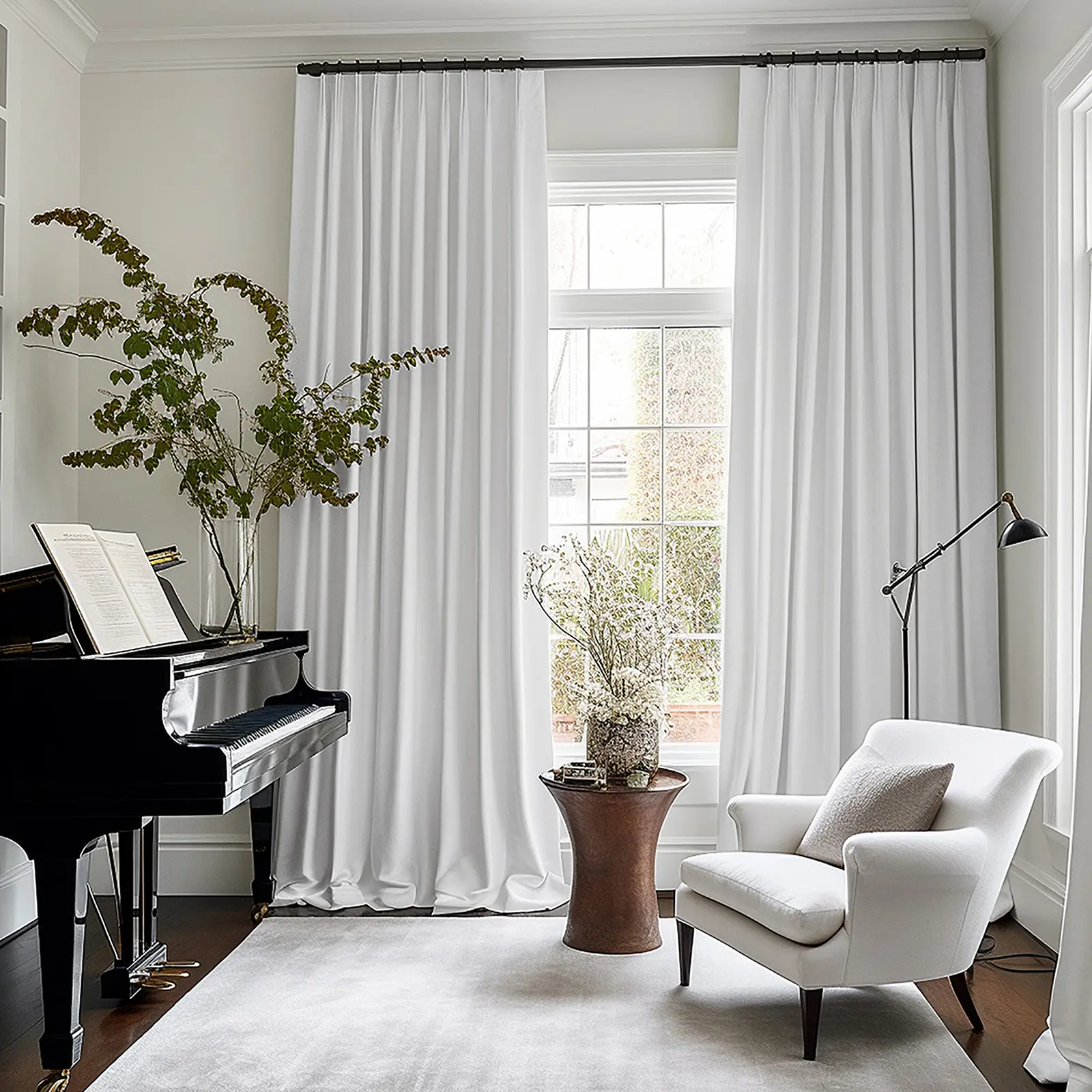 BTTO 2-Panel Thick Velvet Heavy Curtains - Modern Darkening, Light-Blocking & Heat-Blocking Long Monochromatic Decorative Fabric Drapes, Machine Washable for Living Room & Bedroom Interior Decoration, Heavy Curtain, Decorative Fabric Curtains