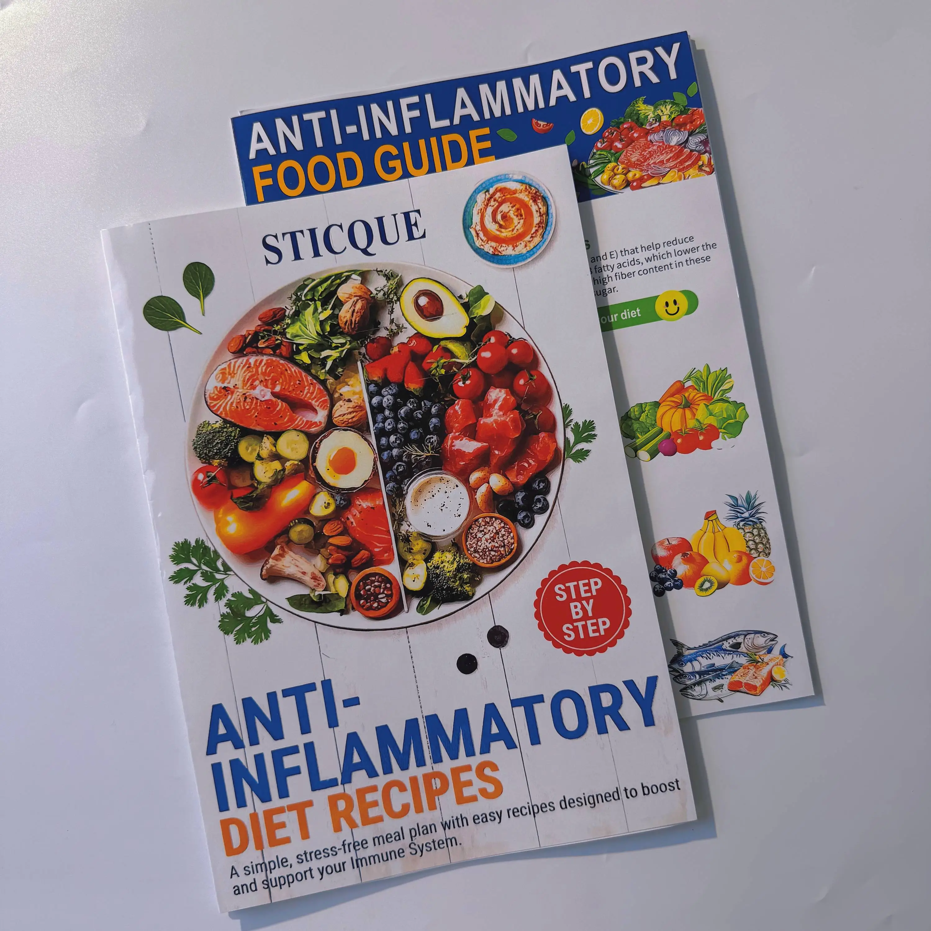 2 Count Anti Inflammatory Diet Foods List, The Anti Inflammatory Diet And Action Plan Brochure, Nutrition Grocery, Foods To Eat-Avoid, Recipes Guide F