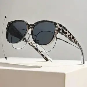 Trendy Oversized Fit Over Night Vision Driving Glasses Anti Glare for Women Men Polarized Nighttime Glasses