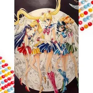 5D DIY Full Drill Diamond Painting - Diamond Art Kit Sailor Warrior Mosaic Canvas DIY Wall Art, Home Wall Decoration