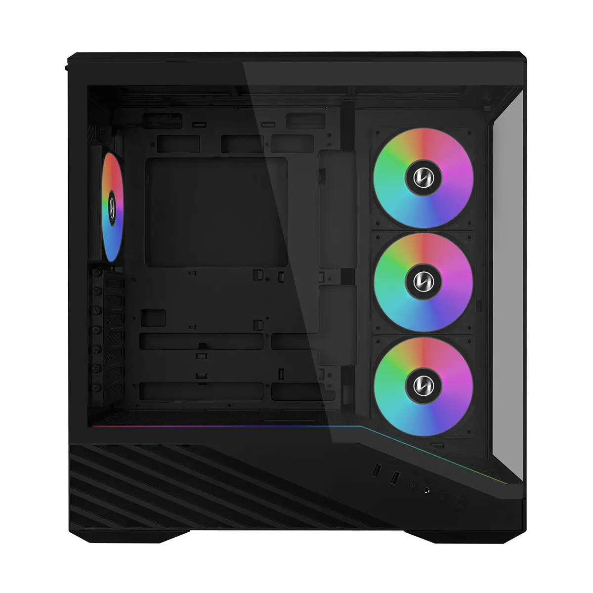 Lian-Li Vector V100 ARGB Lighting Mid-Tower PC Case, Tempered Glass Transparent Side, E-ATX Motherboard Compatible for Gamers/Enthusiasts
