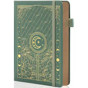 Dotted Journal Notebook, 160gsm 190 Numbered Thick Paper, A5 Hardcover Dotted Grid Diary for Women Men Work Writing, Journaling, Drawing, 5.8 x 8.3 in