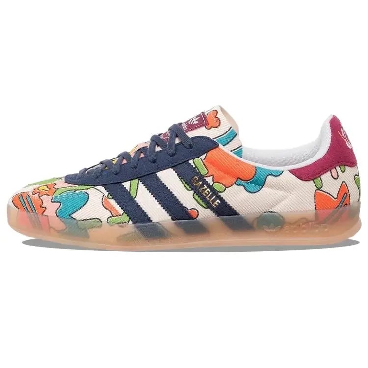 Adidas Sean Wotherspoon X Gazelle Indoor Kaleidoscopic Lens' Stylish Breathable Low Top Skate Shoes Unisex IG2849