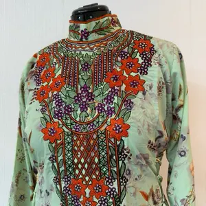 Summer Silky Mukhawara - Floral Design with Colorful Embellishments Product Title