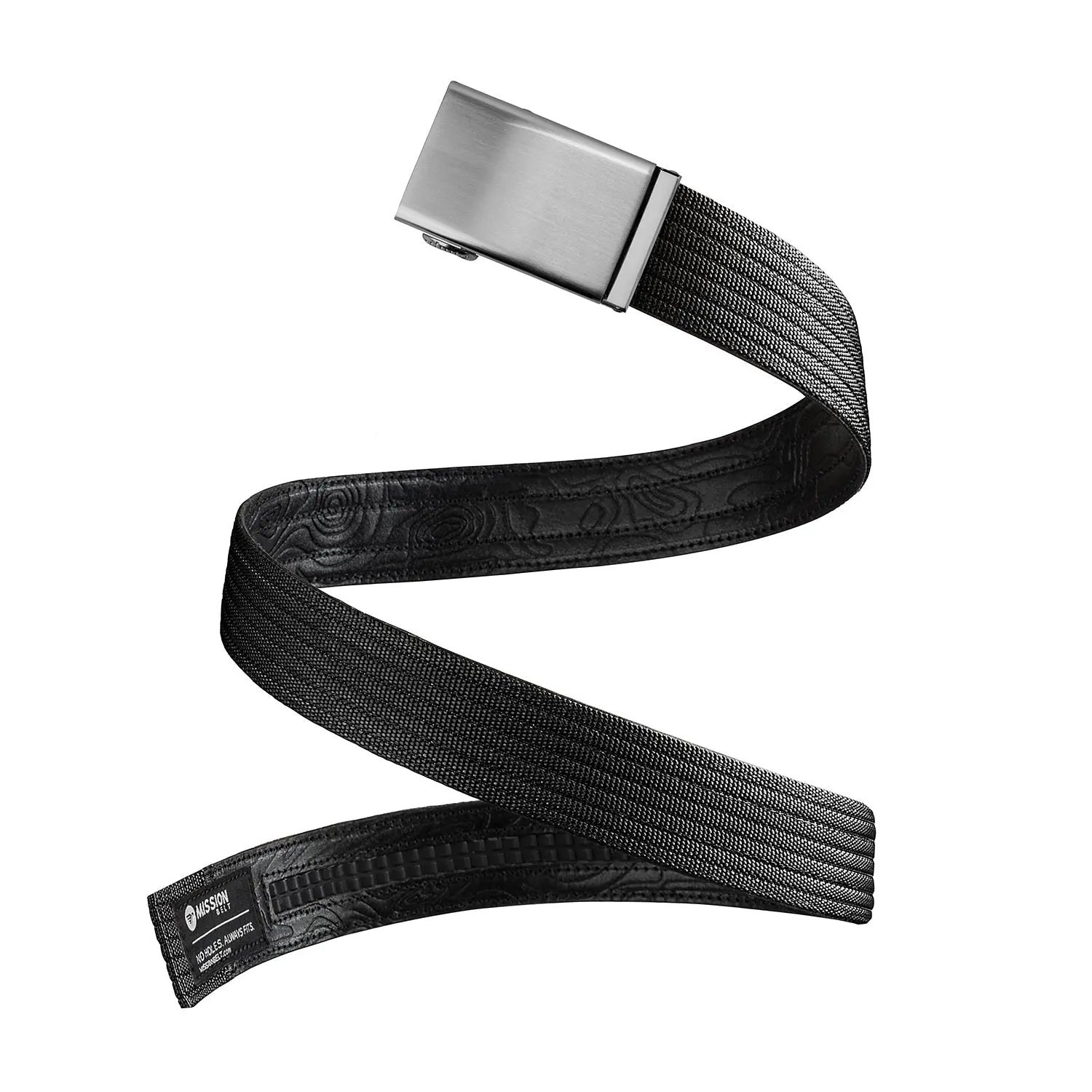 Mission Belt 40mm DELTA BLACK Reinforced Nylon/Full Grain Leather Tactical Belt