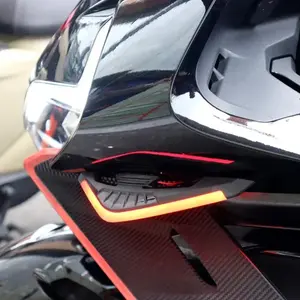 Motorcycle Front Wings, Fashion Aerodynamic Side Air Deflectors, LED Dynamic Stickers for Electric Bikes & Motorcycles