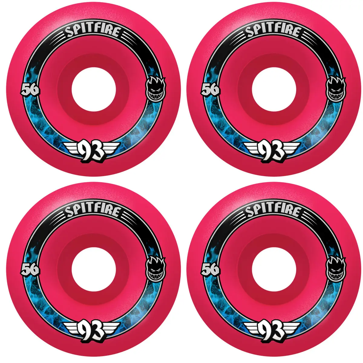 Spitfire Skateboard Wheels 56mm F4 93A Radial Pink