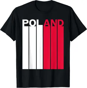 100%cotton Poland Flag T-Shirt Menswear Top