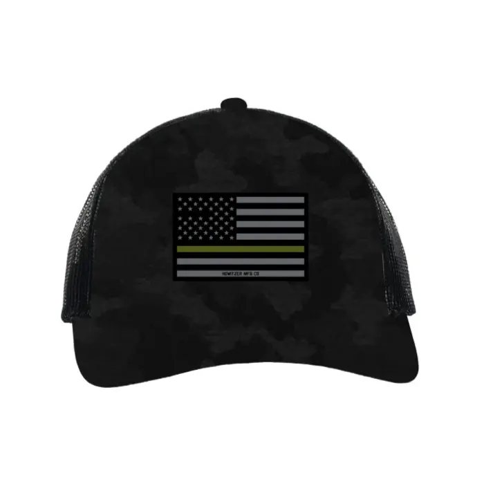 Howitzer Men's America Proud Snapback Hat, Patriotic Military-Style Camo 6-Panel Design with an Adjustable Polyester Mesh Back, American Themed Patriotic Style, Camouflage Military-Style