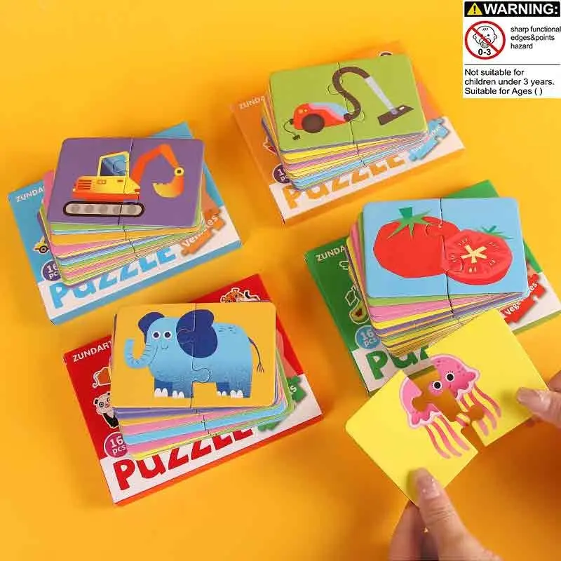 Thick Puzzle Children Early Education Intelligence Kindergarten Toy Large Block Puzzle Gift, Educational Toys for Kids, Fun Learning Tool, Shape Recognition Puzzles, Puzzle Blocks