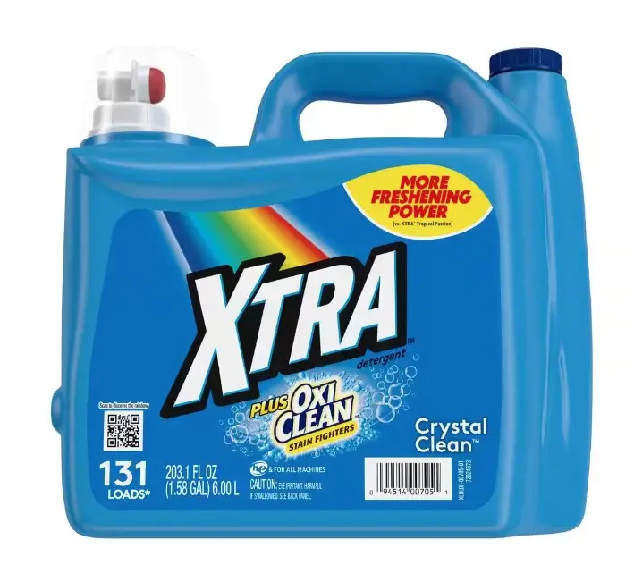 203 Fl Oz Liquid Laundry Detergent Dual HE Powerful Detergent 131 Loads Household