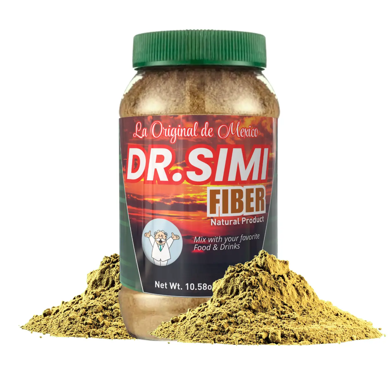 New Packaging! Same Viral Formula - La Original Fibra de Mexico Dr.Simi Daily Fiber 300g (10.5oz) - All-Natural Fiber Blend with Wheat Bran, Maguey, a