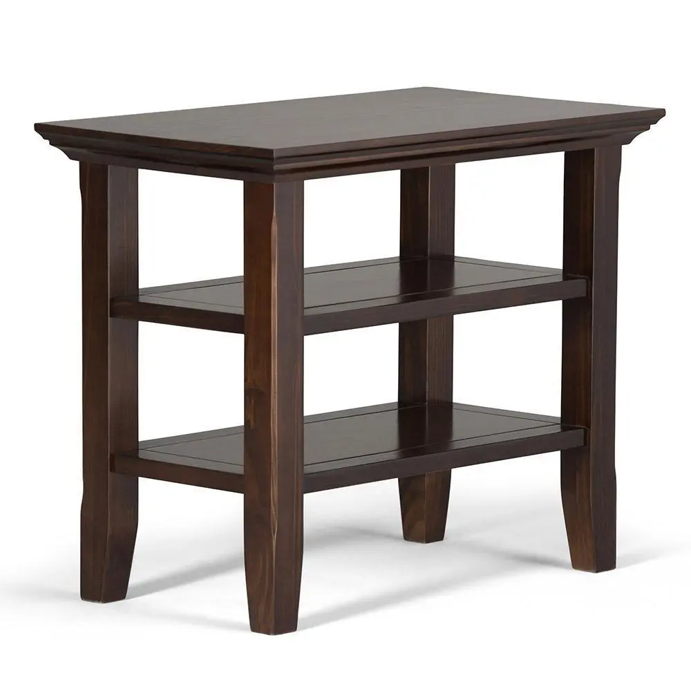 Handcrafted Pine Wood Bedside Table - Storage Nightstand, Narrow Rectangular, Assembly Required, Space-Saving, Renter-Friendly, Transitional Interior Design Indoor Furniture for Bedroom