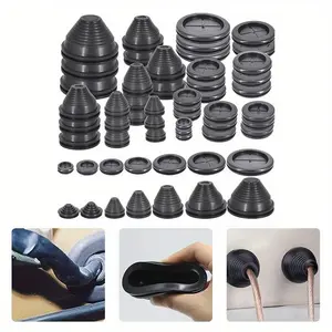 28 Pack Rubber Grommet Protective Coil Double-sided Black Rubber Firewall Hole Plug Retaining Ring Car Electrical Wire Gasket (Tower/Flat ) Each 14 - Home Improvement.