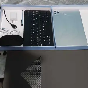 10.1 Inch Android 15 Tablet - 4GB RAM, 64GB Storage, Dual SIM, 1280x800 IPS Display, 5MP+13MP Camera, 5000mAh Battery,with Keyboard Mouse Stylus Case, for Valentine’s Day Gift