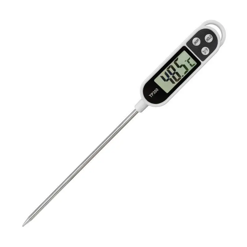 Led Display Heat Resistant Digital Food Thermometer, 1/2 Counts Stainless Steel Food Thermometer, Modern Kitchen Measuring Cooking Tool, Practical Kit