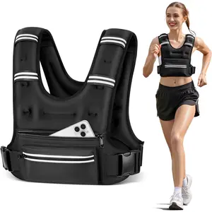 Vests for Women Men Rucking Vest with Reflective Stripe, Adjustable Straps Vest for Running, Walking, Workout, Training