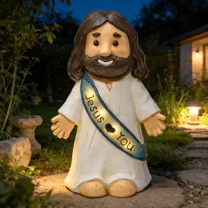 Love You Solar Lighted Figurine, 10.4 Inch  Religious Christian Statue, Glowing Christian Gifts for Indoor  and Outdoor Garden Decorations,  for Mom Grandma